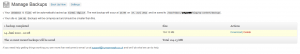 BackUpWordpress - Backups verwalten