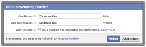 Facebook App erstellen